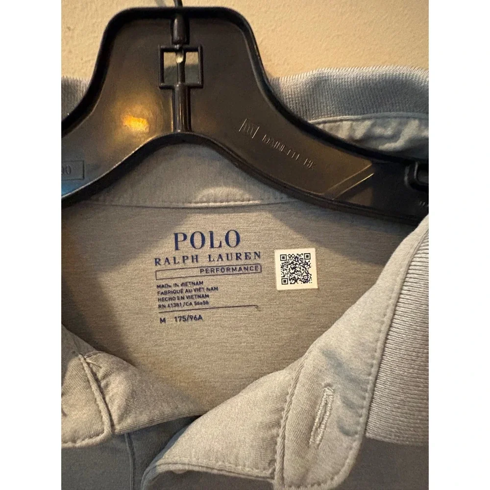 Polo Ralph Lauren Performance Mens Gray Short Sleeve Polo Shirt Size M Stretch